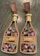 Champagne Rhinestone Bottle Earrings