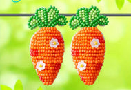 Easter Carrots Seedbead Earrings