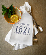Louisiana Established Date Towels- Blue