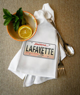 Louisiana Lafayette License Plate Towel