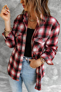 Clothes RED Plaid Shacket