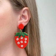 Earrings Strawberry Dangle