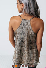 Load image into Gallery viewer, Clothes Snake Print V Neck Tank Top
