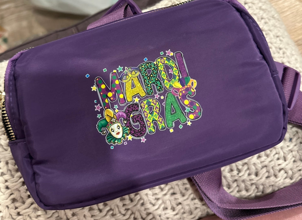 Purse MARDI GRAS PURPLE Crossbody