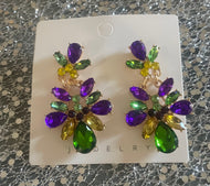 Earrings MARDI GRAS CRYSTAL QUEEN