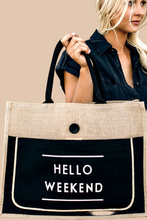 Load image into Gallery viewer, PURSE Black Hello Weekend  Handbag
