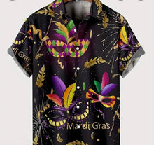 Load image into Gallery viewer, MEN  MARDI GRAS MEN&#39;S SHIRTS (4) STYLES
