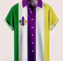 Load image into Gallery viewer, MEN  MARDI GRAS MEN&#39;S SHIRTS (4) STYLES
