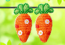 Load image into Gallery viewer, Easter Carrots Seedbead Earrings
