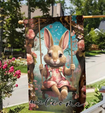 Load image into Gallery viewer, EASTER RABBIT GARDEN FLAG
