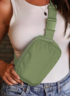 GREEN WATERPROOF CROSSBODY BAG