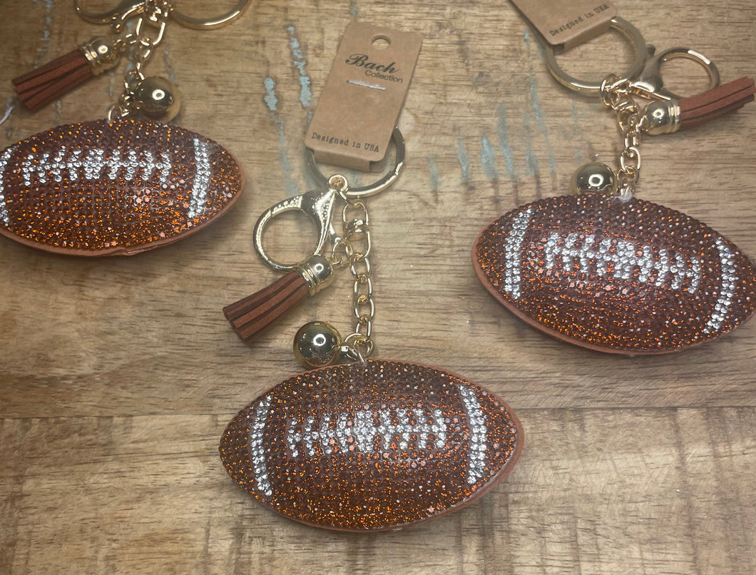 KEYCHAIN Bling Football Keychain/ Backpack