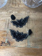 HALLOWEEN  BLACK BAT EARRINGS