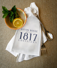 Load image into Gallery viewer, Louisiana Established Date Towels- Blue
