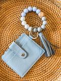 Load image into Gallery viewer, Purse Beaded Bracelet Keychain with ID Wallet
