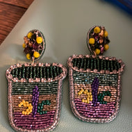 Earrings Mardi Gras Party Cup Shot Glass