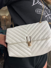 Load image into Gallery viewer, White Chain Square Purse
