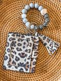 Load image into Gallery viewer, Purse Beaded Bracelet Keychain with ID Wallet
