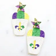 Earrings MARDI GRAS - NOLA Snowball