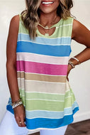 Clothes Multicolor Strip Tank Top