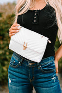 White Chain Square Purse